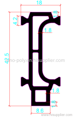 18mm PA66GF25 Hollow Chamber Thermal Break Polyamide Insulating Profiles