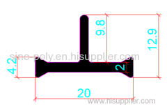 20mm PA66GF25 Hollow Chamber Thermal Break Polyamide Insulating Profiles