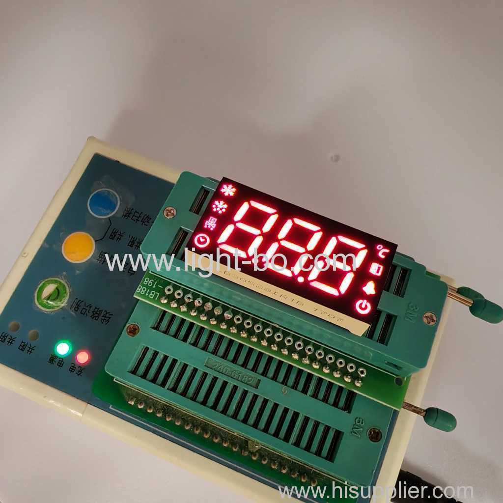 Pantalla LED roja de 3 dígitos y 7 segmentos para controlador de refrigerador