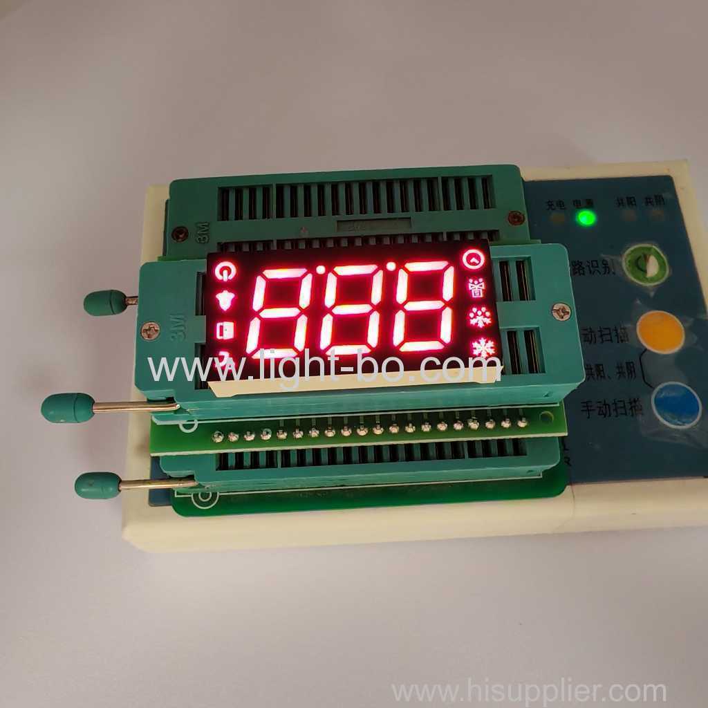 Pantalla LED roja de 3 dígitos y 7 segmentos para controlador de refrigerador