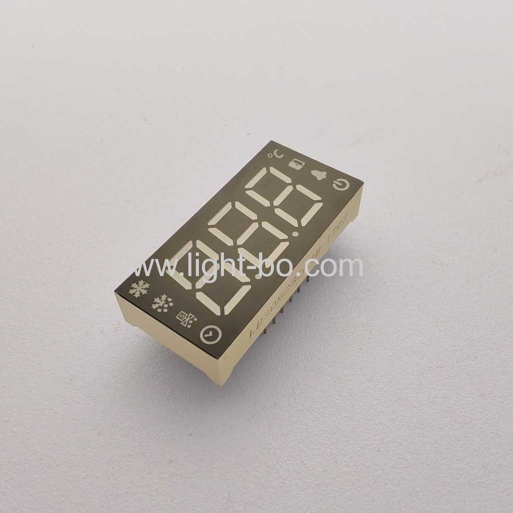 Pantalla LED roja de 3 dígitos y 7 segmentos para controlador de refrigerador