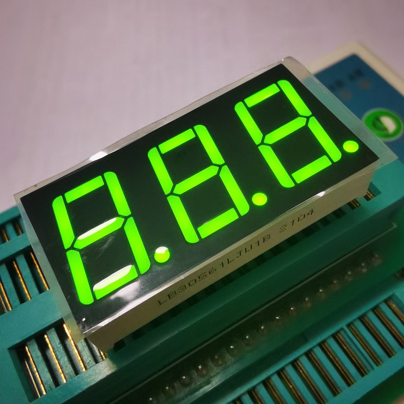 계기판 표시기용 녹색 3자리 0.56인치 7세그먼트 LED 디스플레이 공통 음극