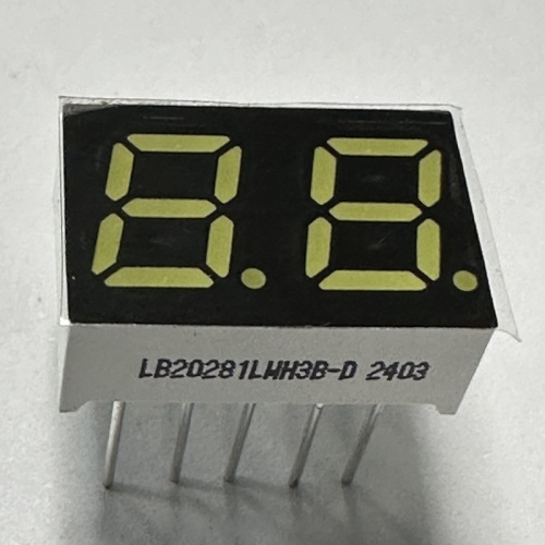 Ev aletleri için parlak beyaz 2 haneli 7mm 7 segment led ekran ortak katot