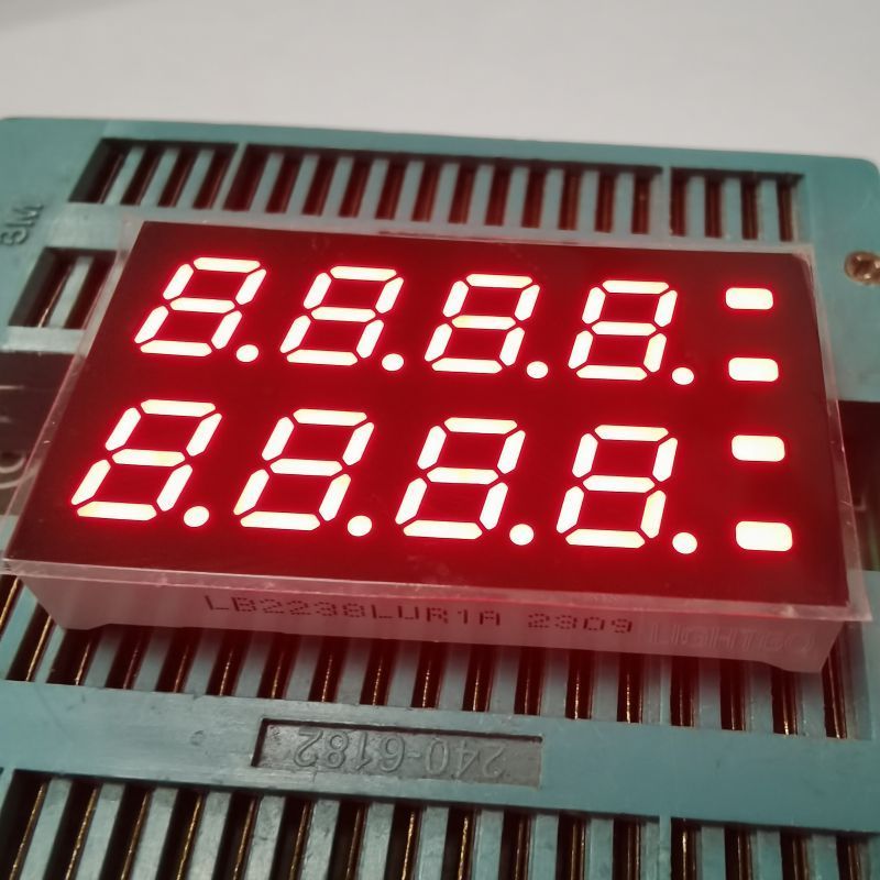 Display LED ultra vermelho de duas fileiras, 4 dígitos, 7 segmentos, cátodo comum para controlador de temperatura e umidade