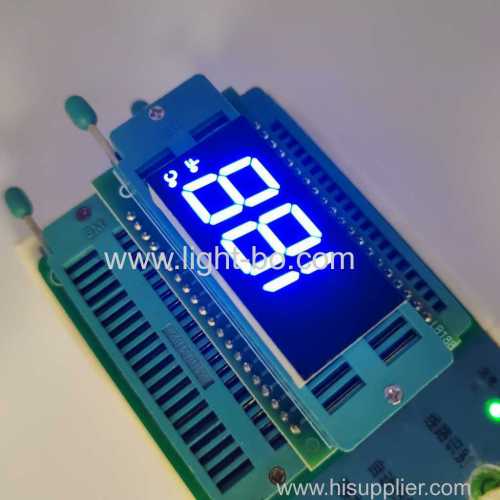 Display LED de 3 dígitos e 7 segmentos para controle do freezer