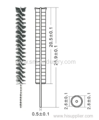 Iron and nylon MASCARA BRUSH