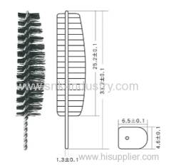 Iron and nylon MASCARA BRUSH