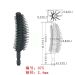 RUBBE MASCARA BRUSH .BLACK