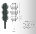 RUBBE MASCARA BRUSH .BLACK