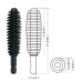 RUBBE MASCARA BRUSH .BLACK