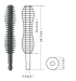RUBBE MASCARA BRUSH .BLACK