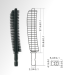 RUBBE MASCARA BRUSH .BLACK