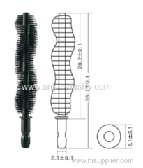 RUBBE MASCARA BRUSH .BLACK