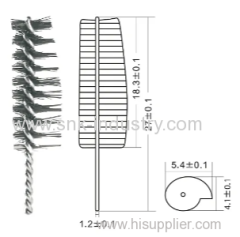 Iron and nylon MASCARA BRUSH