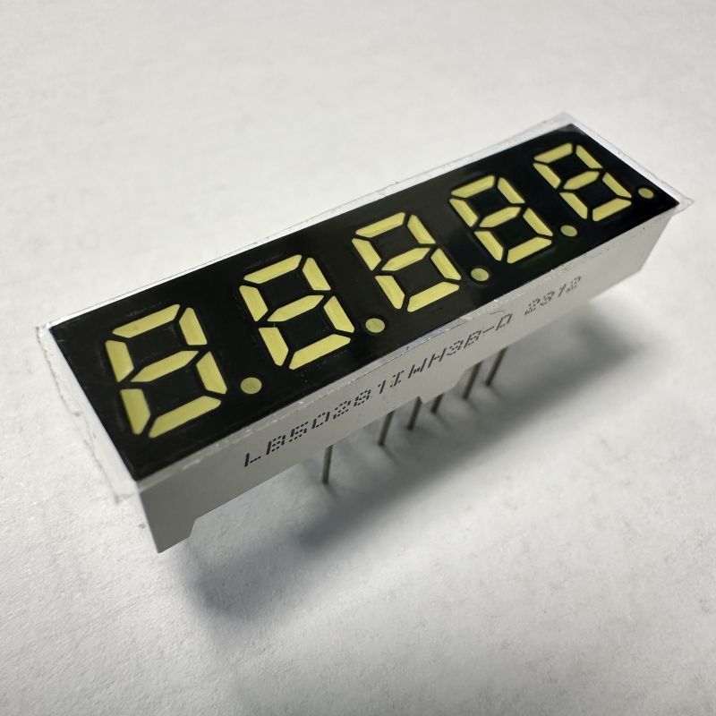 Display LED a 5 cifre, 7 mm, 7 segmenti, anodo comune, bianco ultra luminoso per convertitore di frequenza