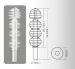 RUBBE MASCARA BRUSH .WHITE