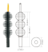 RUBBE MASCARA BRUSH .BLACK