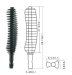 RUBBE MASCARA BRUSH .BLACK