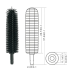 RUBBE MASCARA BRUSH .BLACK