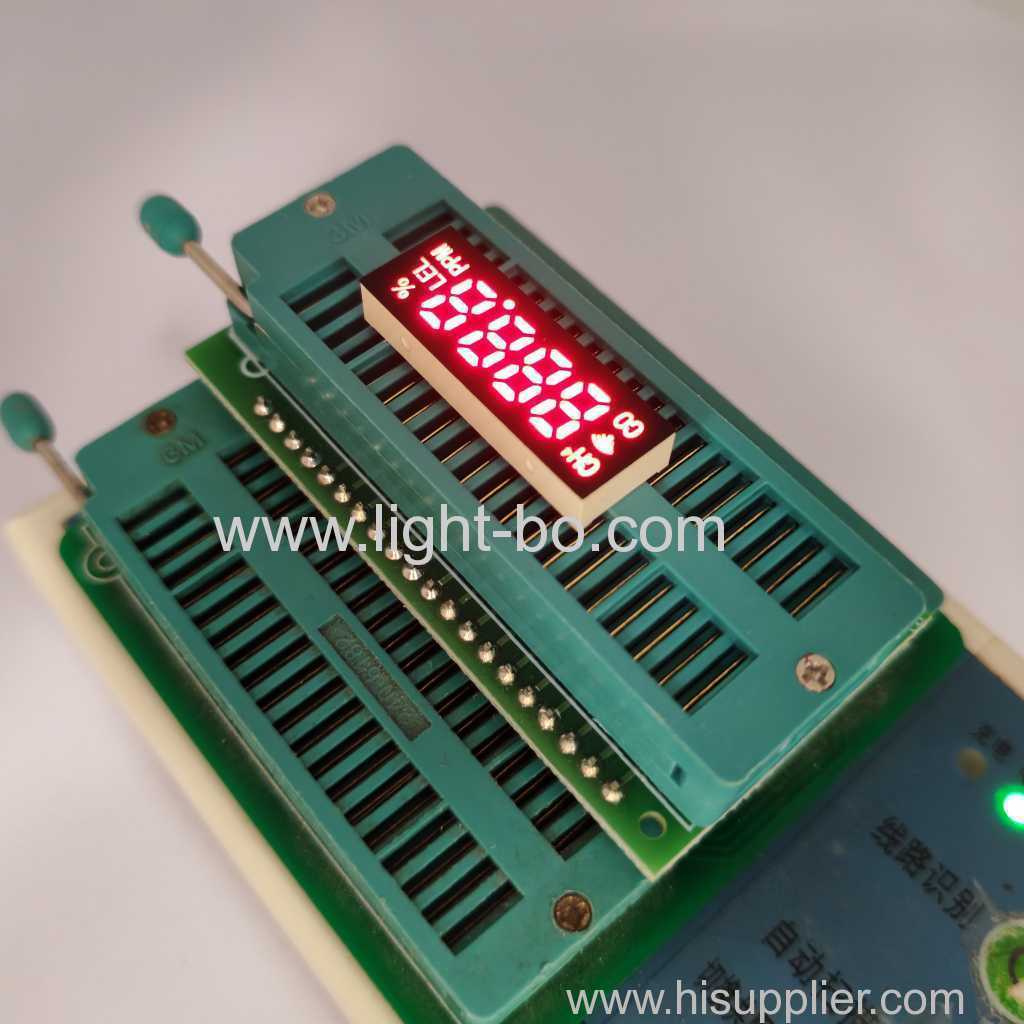 Pantalla de reloj LED roja de 4 dígitos y 7 segmentos para electrodomésticos