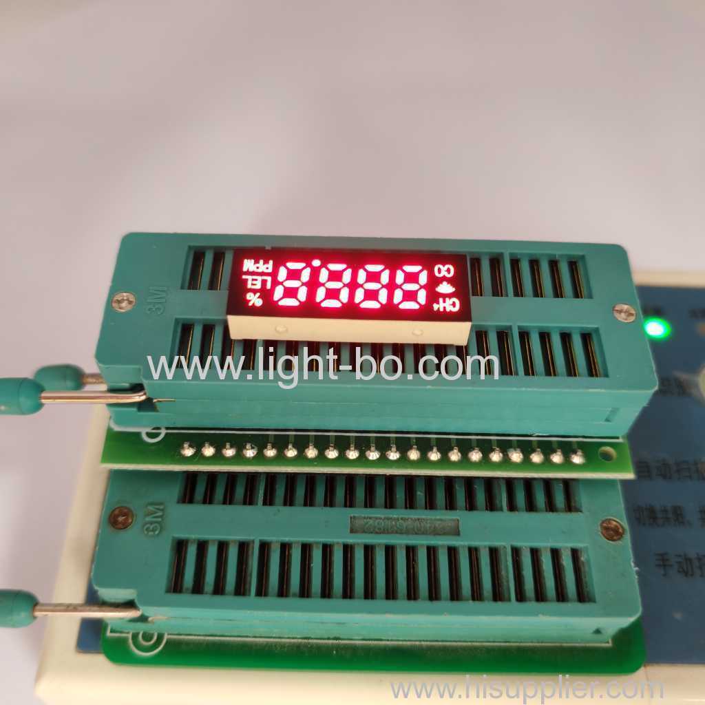 Pantalla de reloj LED roja de 4 dígitos y 7 segmentos para electrodomésticos