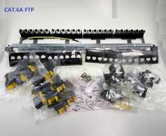 19 Inch UTP cat6 CAT.5E OR CAT.6A 24 port legrand type patch panel UTP OR STP FTP