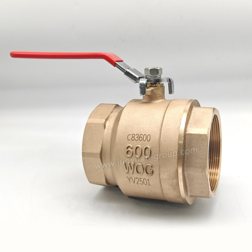 Female Thread 4" Bronze Ball Valve with Copper Handle High-Temperature Control Customizable OEM for Water Gas Oil