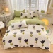 Thickened Washed Cotton Ruffled Bedding Set for Students 3 or 4 Piece Bed Sheet and Coverlet Set