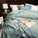 Luxury Hollow-Out Cotton 4-Piece Bedding Set with Flat Sheet and Duvet Cover for Hotel Use