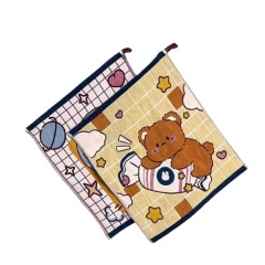 Double Layer All Cotton Soft Square Towel Super Absorbent Baby Safe Gentle Touch