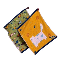 High absorbency cotton towel featuring cartoon animals quick drying lightweight perfect for home travel baby care and fa