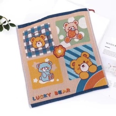 100 Percent Cotton Cartoon Kids Towel Breathable Muslin Soft Washcloth for Baby Child or Travel Use