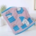 Cartoon Print Muslin Cotton Baby Towel Multi Layer Soft Face Hand and Saliva Cloth for Infant and Kids