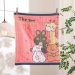 Soft Absorbent Cartoon Baby Face Towel with Hanging Loop Small Washcloth for Home Use