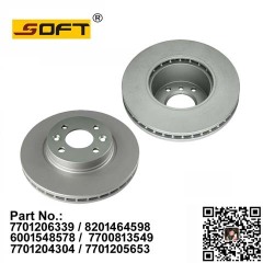 Brake Disc 7701206339 / 8201464598 / 6001548578 / 7700813549 / 7701204304 / 7701205653 For Renault Largus / Logan K4M /