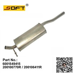 Exhaust Pipe 200100770R / 200106411R / 6001549415 For Renault Largus / K4M / K7M / K7J