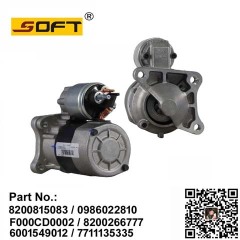 Starter 12V / 8200815083 / 8200266777 / 0986022810 / F000CD0002 / F000CD0A02 For Renault Largus / Logan / K7M / K7J