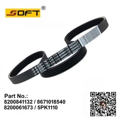 V-Ribbed Belt 8200841132 / 8671018540 / 8200061673 / 5PK1110 For Renault Largus / Logan / K7M / K7J / K4M / K4J