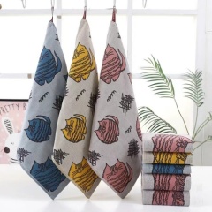 Cute Cartoon Cotton Baby Towel Soft Breathable Multi Use Handkerchief Saliva Cloth