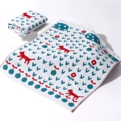 Premium Cotton Children Handkerchiefs Cute Cartoon Print Soft Washable Face Towel