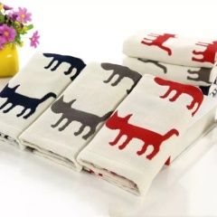 Cute Cartoon Design 100% Cotton Gauze Square Towel Soft Absorbent Face and Drool Towel