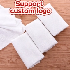 Premium White Cotton Towels Fine Woven Soft and Absorbent for Hotel and Bathroom