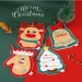 Cute Christmas Cartoon Bear Hanging Hand Towel Thickened Super Absorbent Soft Kitchen Bathroom Household Towel
