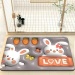 Cartoon Diatomaceous Earth Absorbent Mat Quick-Drying Non-Slip and Stylish for Bathroom & Toilet Use