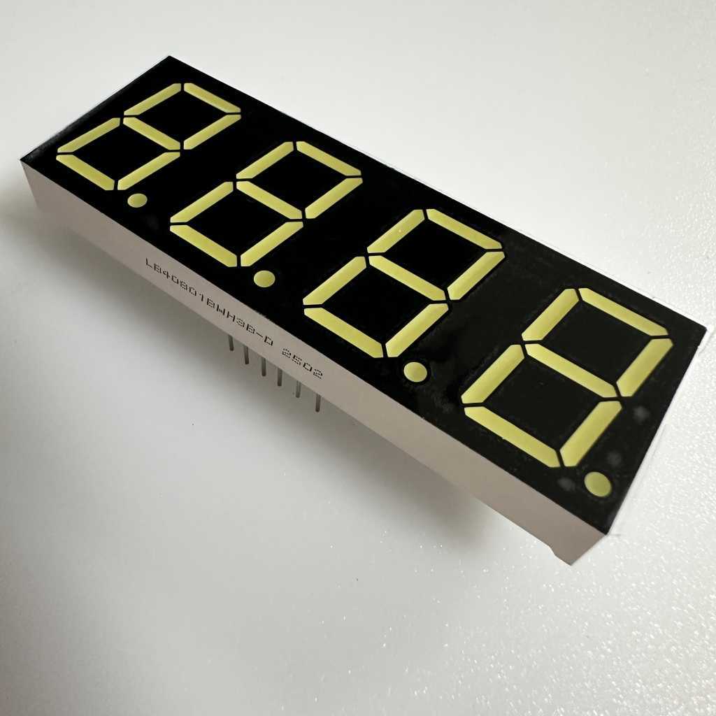 7-Segment-LED-Anzeige, 4-stellig, 0,8 Zoll, ultrahell, weiß, gemeinsame Anode für ICP-Monitore