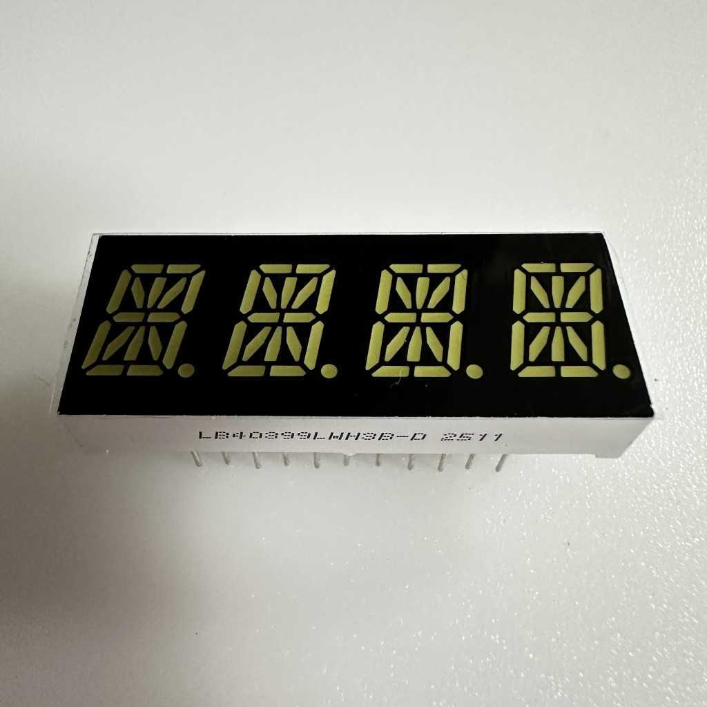 Affichage LED blanc ultra-brillant à 4 chiffres, 0,39 pouce, 16 segments, cathode commune, pour tableau de bord