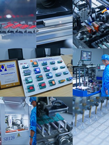 Ultra White/Red 7 Segment LED Clock Display Module for Automotive Time/ Temperature Indicator