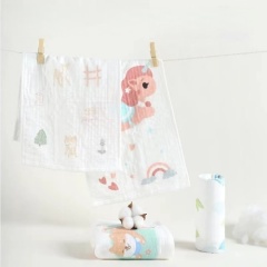 100% Cotton Infant Toddler Gauze Blanket Soft Breathable 110×110cm