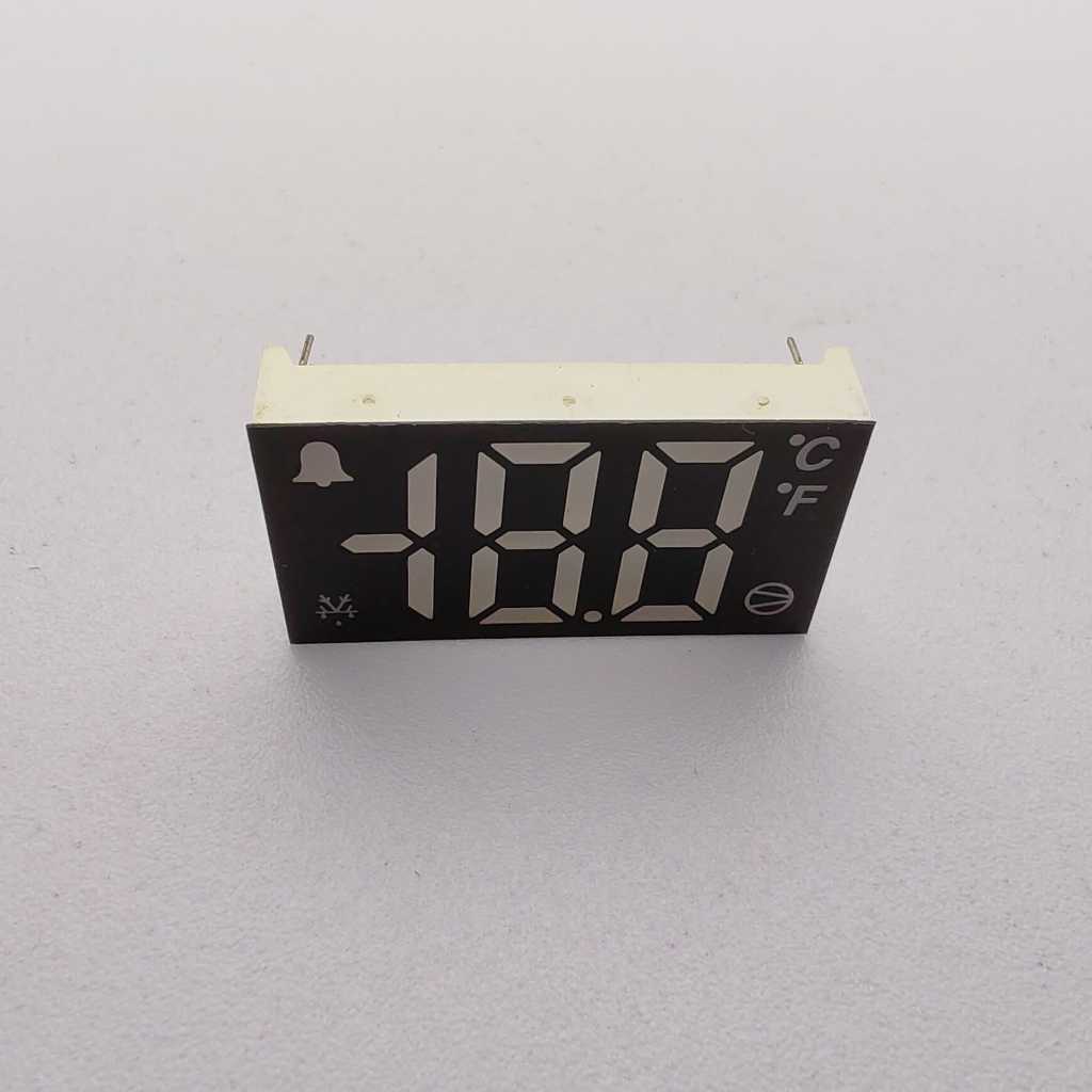 Display LED de 7 segmentos com três dígitos, branco ultra claro/verde, para aquecedor de água