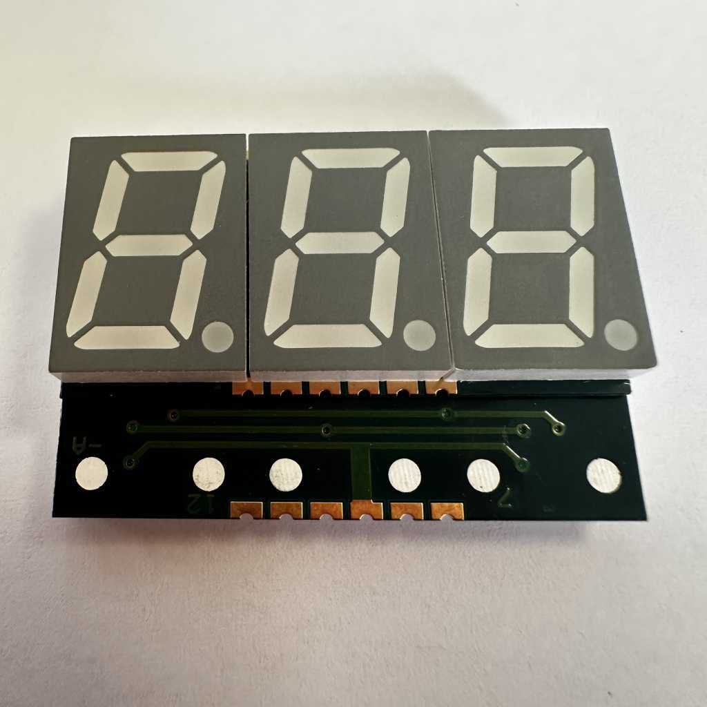 Ultra bright white SMD 7 Segment LED Display 3 Digit 14.2mm common cathode for Temperature Controller